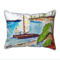 Betsy Drake Interiors Catamaran Indoor/Outdoor Lumbar Pillow
