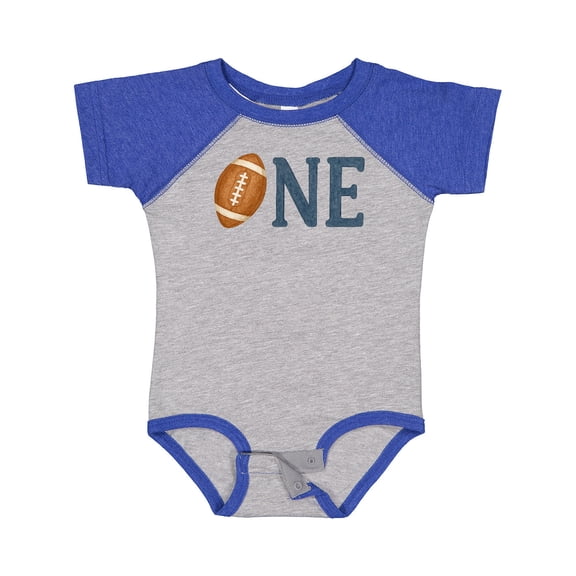 Inktastic First Birthday Football Theme Boys or Girls Baby Bodysuit