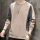 thumbnail image 5 of Ropa para hombre, sudaderas empalmadas, sudaderas para hombre, sudaderas con capucha azules sin capucha bordadas de alta calidad, sin marca, overfit de otoño, 5 of 5