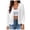 White, variant on Women's Long Sleeve V-Neck Button Down Cardigan Knit Shrugs Sweater (Navy, L)