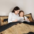 thumbnail image 4 of Manfei Rustic Bear Plaid Queen Comforter Set,Retro Pine Grid Comforter Sets Queen,Brown,Black Reversible,3pcs,1 Comforter and 2 Pillowcases, 4 of 7
