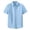 ZB Blue, variant on Polo Shirts for Men Casual Solid Color Henry Lapel Breezy Short Sleeve Breathable Tops Loose T Shirts for Man Black L