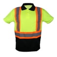 thumbnail image 2 of Hi Vis Polo T-Shirt Short Sleeve High Visibility Reflective Tape Safety Class 2 Men, 2 of 6