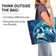 thumbnail image 2 of Balery Abstract Blue Skull Bolsa Tote Estilo Estético con Cremalleras, Bolsa de Hombro, Bolsa de Compras Grande y Plegable, 2 of 8