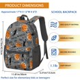 thumbnail image 3 of Basketball and Heart Gray Pattern 17" School Backpacks for Teens,Waterproof Oxford Fabric,S-Shape Padded Straps for School,Travel,Hiking,Camping, 3 of 6