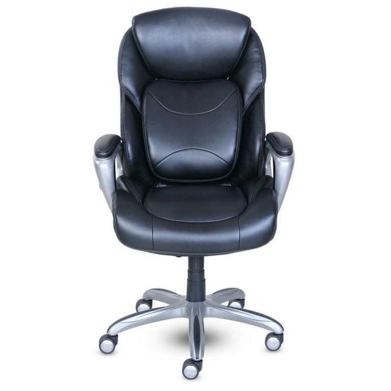 FIBO Executive Home Ergonomic Reclining Office Chair with Foot Rest &  Headrest, PU Leather Computer Desk Chairs, Black