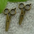 thumbnail image 2 of HOOUN 160 pcs bronze plated scissors charms pendant 35X16mm B3008, 2 of 2