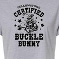 thumbnail image 3 of Yellowstone  - Certified Buckle Bunny - Juniors Cropped Cotton Blend T-Shirt, 3 of 6