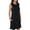Black, variant on Women's Sleeveless Midi Casual Dress, Loose T-Shirt Dresses, Round Neck for Summer(Black Large-X-Large Size)