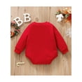 thumbnail image 3 of Baby Girls Boys Christmas Romper Letter Print Round Neck Long Sleeve Jumpsuits Autumn Winter Casual Bodysuits, 3 of 9