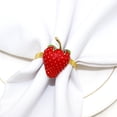 thumbnail image 2 of MasteelfCA 2Pcs Strawberry Shape Napkin Buckles Decorative Napkin Rings Party Fruit Design Napkin Rings, 2 of 8