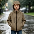 thumbnail image 2 of Stamzod Boys Girls Fashion Waterproof Rain Jacket Long Sleeve Hooded Raincoat with Pockets Lightweight Kids Rain Coat, 2 of 9