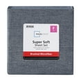 thumbnail image 3 of Mainstays Super Soft Textured Microfiber Bed Sheet Set, Full, Navy, 4 Piece, 3 of 11