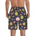 thumbnail image 3 of KLL Frog And Flowers Men's Casual Summer Beach Shorts Hawaiian Shorts with Pockets-X-Large, 3 of 5