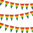 thumbnail image 1 of CAROOTU Rainbow Pennant Banner Colorful Stripes String Flags Decoration for Garden Restaurant Courtyard, 1 of 7