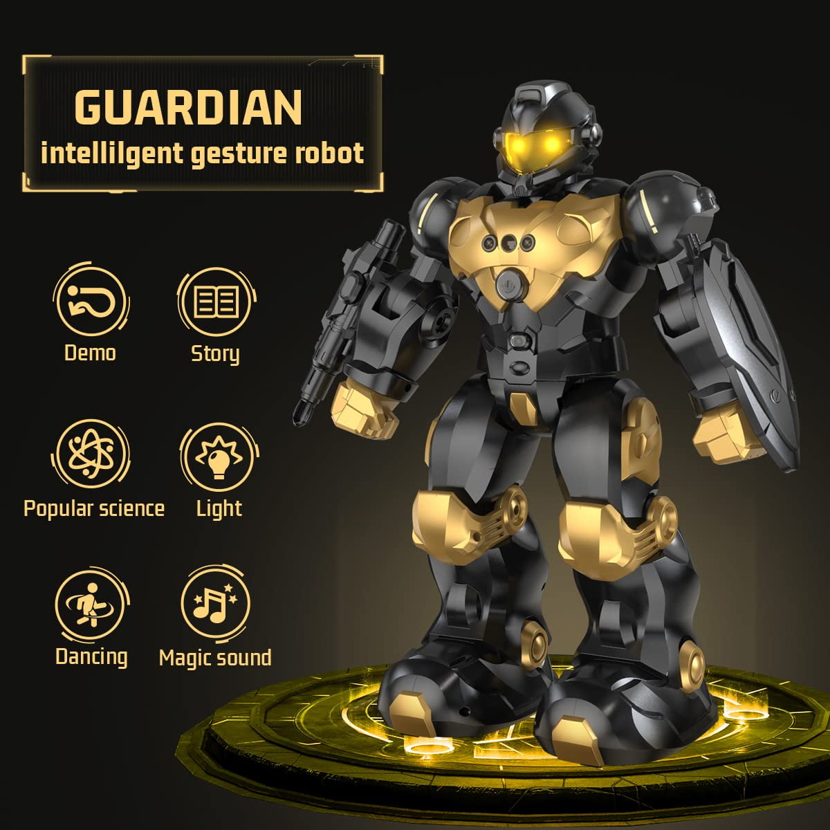 RC Robot Toys for Kids 3 4 5 6 7 8, Smart Programmable Robot with Gesture Sensing, Remote Control Robot for Boys Girls Age 3 4 5 6 7 8-12, Rechargeable