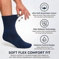 thumbnail image 7 of Comfello Diabetic Quarter Socks for Men & Women Non Binding Seamless Extra Wide Socks 6 Pairs, 7 of 7