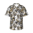 thumbnail image 2 of Goofa Tulips Flowers Hawaiian Shirt for Men, Unisex Summer Beach Casual Short Sleeve Button Down Shirts,Aloha Tropical Floral print shirt-3X-Large, 2 of 9