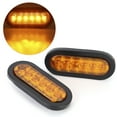 thumbnail image 2 of 2pcs 12V Camion Côté Feu de Signalisation 6LED 6000K Haute Luminosité, 2 of 9