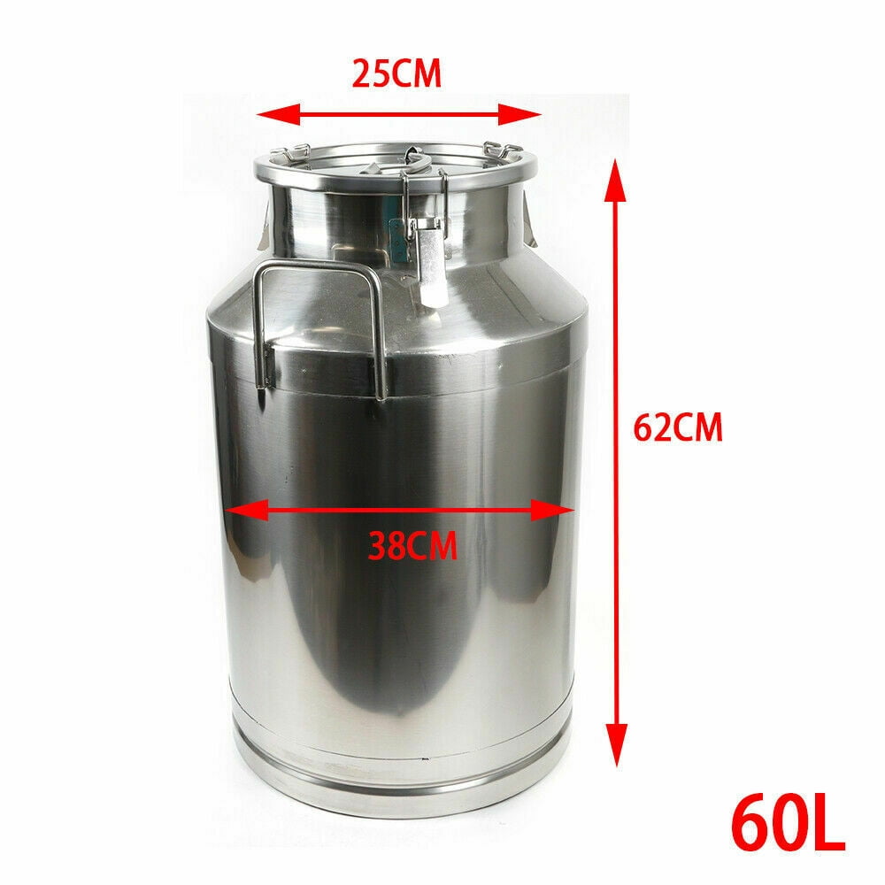 60L Stainless Steel Milk Can Barrel Wine Beer Whiskey Storage Tank