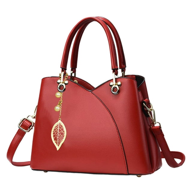 JFHHQ Sac Fourre-Tout Élégant pour Femme Sac à Main à la Mode pour Usage Quotidien et Déplacements Taille Unique Rouge