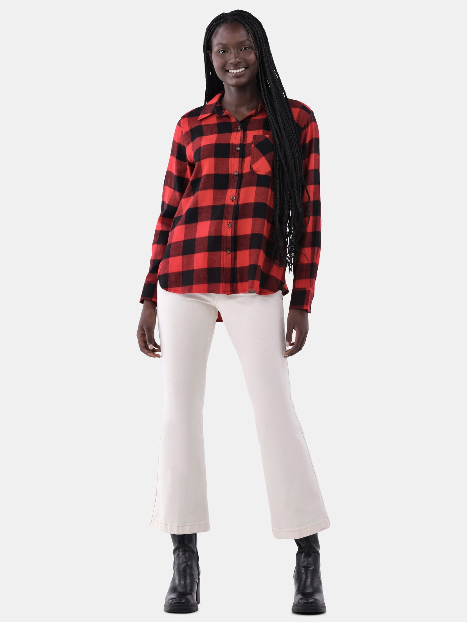 Time and Tru Women's Flannel Shirt, Sizes XS- XXXL
