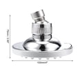 thumbnail image 3 of Cabeza de Ducha de Alta Presión, Cabeza de Ducha de Lluvia de 4 pulgadas Ajustable 360 Grados G1/2 Cabeza de Ducha de Lluvia ABS, 3 of 5