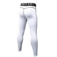 thumbnail image 2 of Men Compression Fitness Pants Tights Casual Bodybuilding Male Trousers Skinny Leggings Quik Dry Sweatpants Workout Pants White L, 2 of 12
