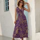 thumbnail image 4 of Vestido de manga corta con estampado de lentejuelas moradas Ropa femenina Vestido de verano mujer 2025 Vestidos elegantes Vestido, 4 of 7