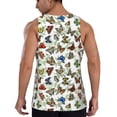 thumbnail image 3 of Fotbe Multicolored Butterflies Pattern Men's Quick Dry Workout Tank Top Gym Muscle Tee Fitness Bodybuilding Sleeveless T Shirt Breathable Workout Shirt-Large, 3 of 9