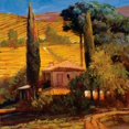 thumbnail image 2 of Craig, Philip 12x12 Gold Ornate Wood Framed with Double Matting Museum Art Print Titled - Tuscan Morning Light, 2 of 4
