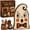 Ghost, variant on Guvpev Vintage Halloween Wooden Tabletop Decor, Spooky Cartoon Halloween Vampire Cat Rustic Farmhouse Tiered Tray Figurines for Home, Office & Party Table Centerpiece Decorations