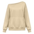 thumbnail image 6 of XINXIAOO Women's Boat Neck Sweatshirt Pullover Y2K Clothes Long Sleeve Vintage Hooded Tops, 6 of 7