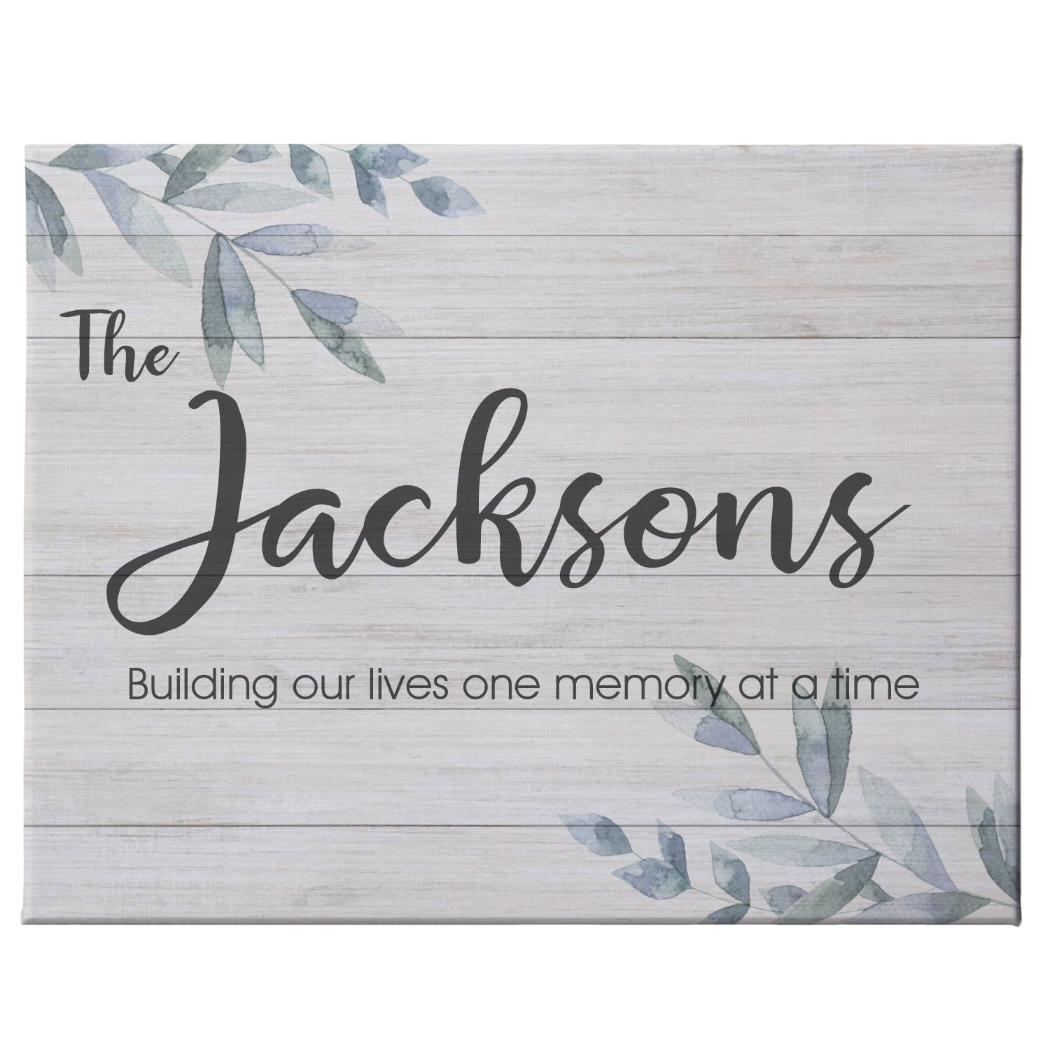 Personalized Simple & Elegant Family Name CanvasUnframed16x20