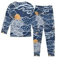 thumbnail image 2 of FORMRS Long Sleeve Top and Pants Pajama Set for Niños 2-Piece Sleepwear, Sizes 18M-8Y, Blue Night Sky, 2 of 6