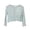 Light Blue, variant on Toddler Girl's Cropped Cardigan Fall Open Front Cardigans with Bow Embroidery Long Sleeve Knit Cover-Up Tops