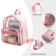 thumbnail image 4 of Mochila transparente Mochilas transparentes de PVC para almacén, escuela, trabajo, viajes, universidad, para niños, niñas, 30*23*14 cm, 4 of 8