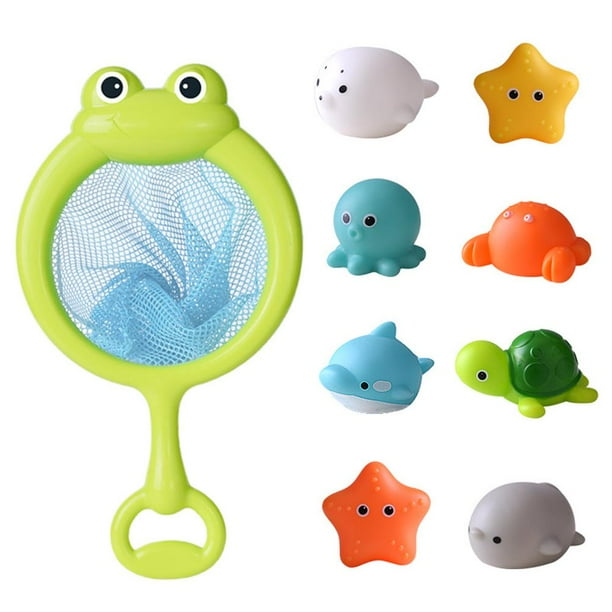Juguete De Baño Para Bebé Juguete De Agua De Dibujos Animados Juguete De Baño Luminoso Juguete De Bañera Para Niños Para Niños Y Niñas 9 Unids/Set Noticed FN005726-00