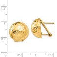 thumbnail image 3 of 14k Hammered Omega Back Post Earrings in 14k Yellow Gold, 3 of 3