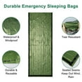 thumbnail image 4 of Teblint Emergency Survival Sleeping Bag Lightweight Waterproof Thermal Emergency Blanket Bivy Sack with Portable Drawstring Bag for Camping Hiking Outdoor Adventure, Green, 4 of 7