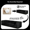 thumbnail image 5 of Leovanni 107" Boneless 3 Seater Sofa with Deep Seating for Living Room, No Assembly Required, Faux Fur Modular Modern Loveseat, Black, 5 of 5