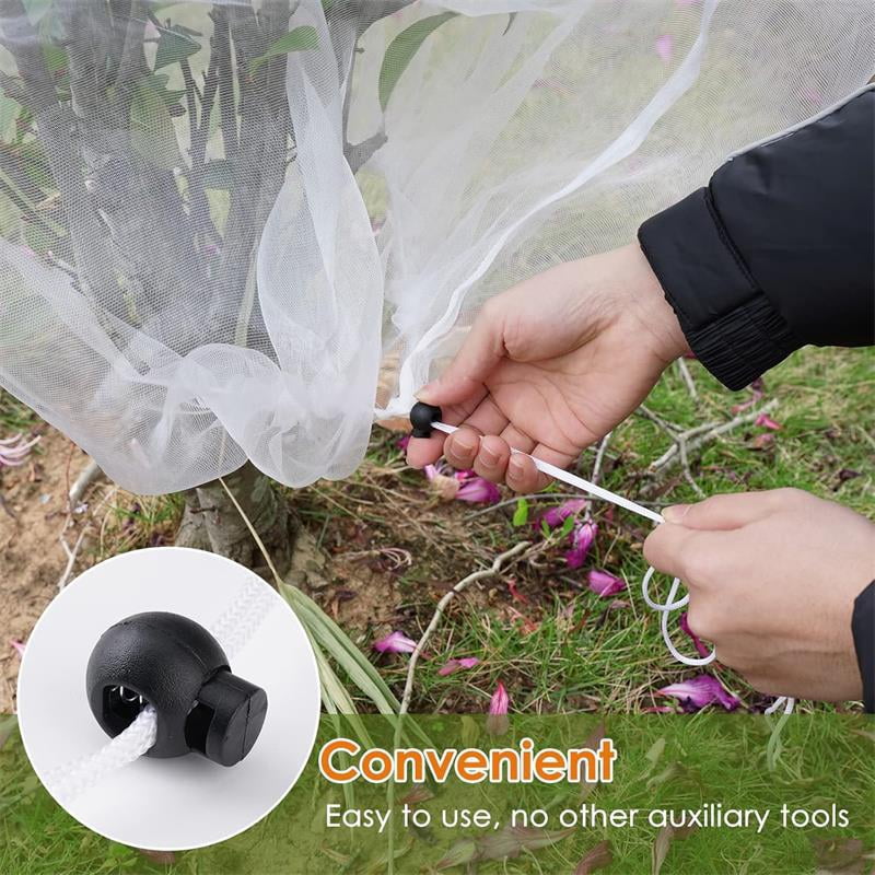 Garden Netting with Drawstring,Bird Netting for Garden- 1 Pack Garden Netting Barrier with Drawstring,Garden Plant Netting for Vegetables(9.8X9.8FT)