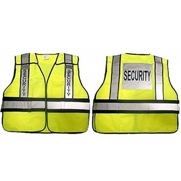 VIEWBRITE Reflective Class 2 Security Vest Lime Green - 5 Point Breakaway High Visibility Yellow Safety Vest