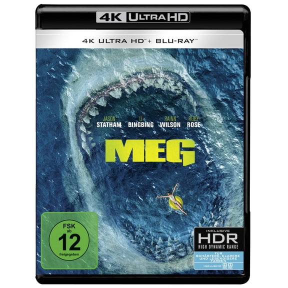 MEG (4K Ultra-HD) ( Blu-ray 2D) (4K Ultra HD) Statham, Jason, Fan, Bingbing, Curtis, Cliff