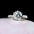 thumbnail image 3 of 1.25Ct Round Cut Simulated Diamond Solitaire Engagement Wedding Ring 14K White Gold Plated, 3 of 3