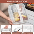thumbnail image 3 of Razab 3900ml & 520ml Large Glass Food Storage Containers with Lids - Leakproof, BPA-Free Large Meal Prep Container Ideal for Roasting Turkey, Store Leftover - Microwave & Oven Safe, 3 of 9