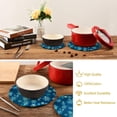 thumbnail image 6 of FREEAMG Blue Christmas Snowflake Pot Holder Trivets Set of 2, Heat Resistant Cotton Rope Round Trivets for Hot Dishes, Bowl,Teapot, Hot Pot and Pans, 6 of 7