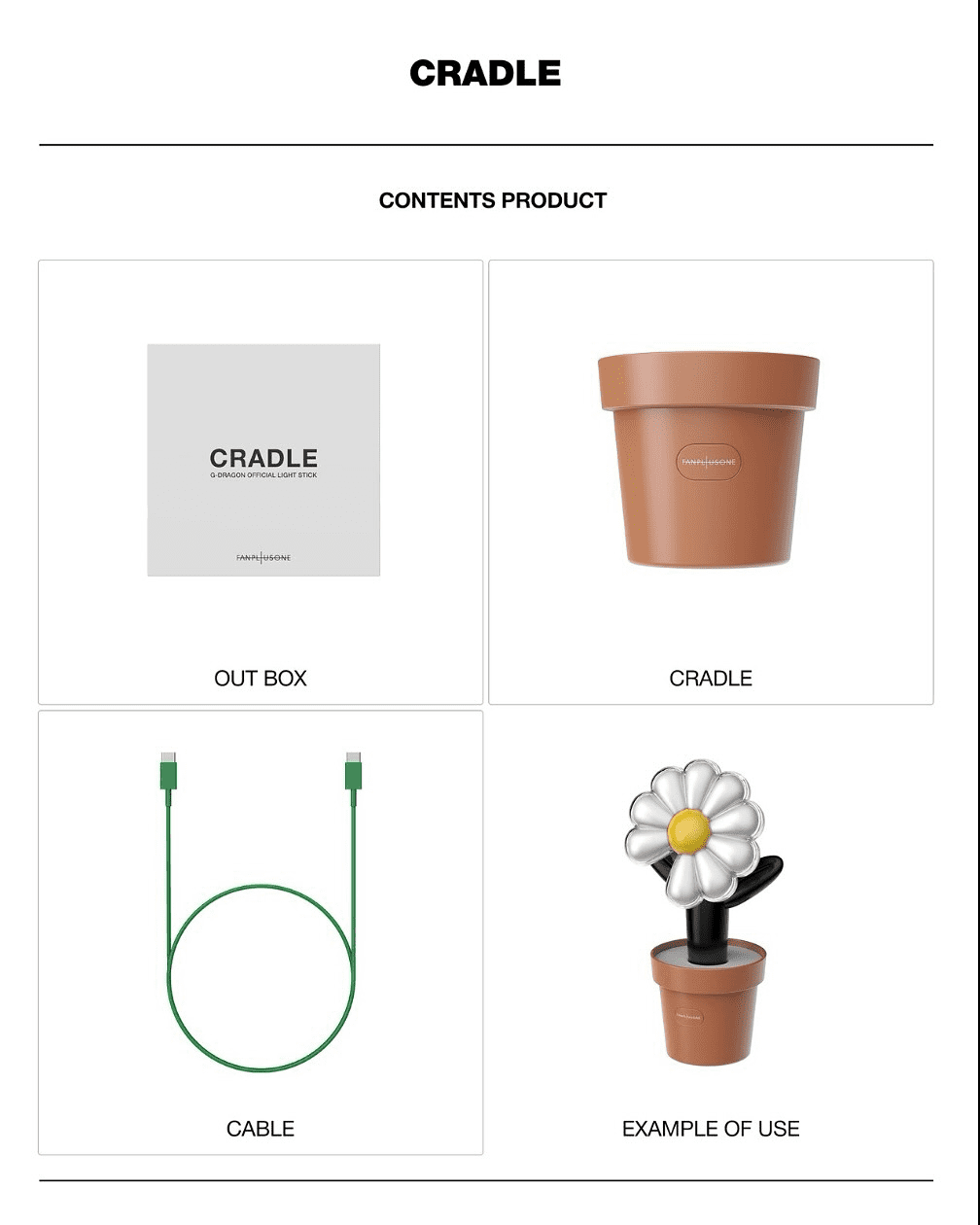 アイドル G-DRAGON OFFICIAL LIGHT STICK CRADLE G-DRAGON OFFICIAL LIGHT STICK & CRADLE SET with PHOTO CARD