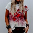 thumbnail image 2 of Blusa superior de camiseta de manga corta con estampado digital de cuello redondo casual de moda para mujer Pompotops hkajfhjk469866, 2 of 5
