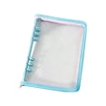 thumbnail image 2 of Two Color Zipper Notebook Cover, Transparent PVC Soft Cover Binder, A5 Loose-leaf Folder, Storage Organizer for Notes and Documents(D), 2 of 5